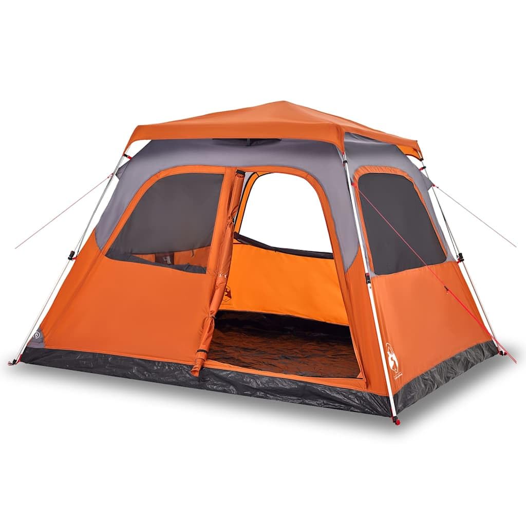Tenda familiare a cupola per persone, blu, rilascio rapido, impermeabile, portatile, ideale per campeggio, avventure all'aria aperta
