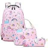 bolsa escolar de unicornio mercado livre 【Material Ligero y Duradero】 - Nuestra linda mochila escolar para niñas está hecha de poliéster resistente al agua,agradable sensación de tocar, alta calidad duradera y práctica, Disponible para estudiantes, uso diario, viajes familiares.