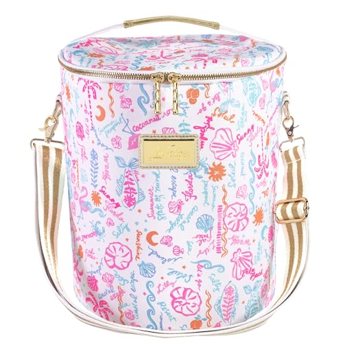 Lilly Pulitzer Self Care Kit, Spa Gift Set for Women with Spa Headband, 2 Face Wash Pads, 2 Wristbands, and Scrunchie (Summer Serenade)