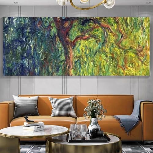 Peinture Claude Monet Saule Pleureur pour Salon Lumineux