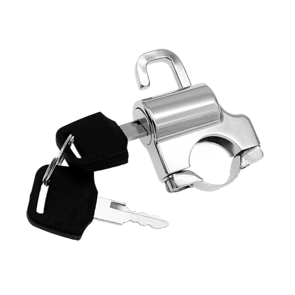 Candado para casco de manillar de motocicleta, Compatible con manillares de 7/8 pulgadas y 22mm, incluye 2 kits de candados de seguridad