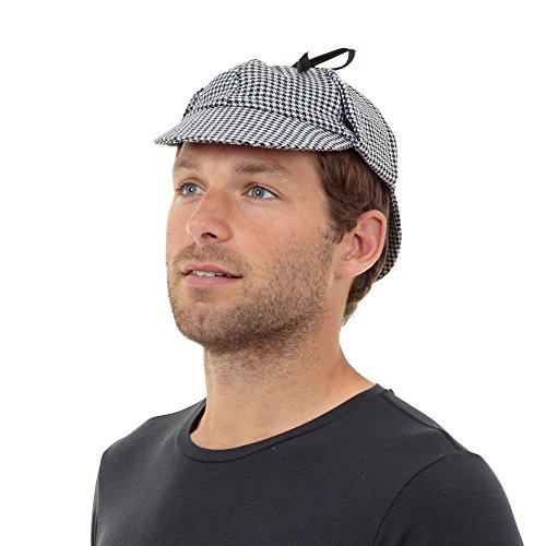 Bristol Novelty-BH397 Holmes Gorro Sherlock de Detective, Color Negro, Talla única (BH397)