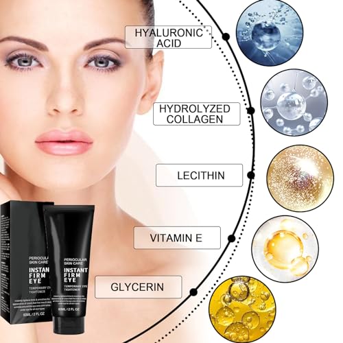 2PCS Instant Firm Eye Cream,Instant Eye Tightener,Under Eye Cream for Dark Circle and Puffy Eye,Eye Moisturizer Cream,Firming Eye Bags Remover Men & Women,Smooth Eye Fine Lines & Eye Bag-60ml*2 - Image 6