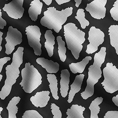 Soimoi Estampado Abstracto, Spandex De Satén De Algodón, Tejido De Costura Cortado A Medida De 54 Pulgadas De Ancho, Tejido Decorativo Para Vestidos Y Detalles En El Hogar, Gris Claro Cover