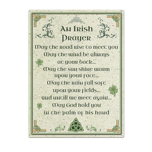 WODORO St. Patrick's Day Irish Pride Proud Prayer �v�����g���^���T�C���AMay The Road Rise to Meet You Irish Blessing�A�A�C�������h�̉Ƒ��A�F�l�A�����ւ̃M�t�g�A�A