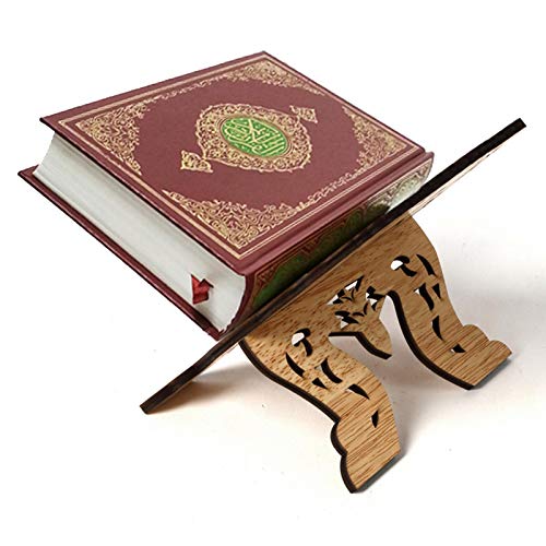 Kuran Heiliger Koran Buch Holzständer Rehal Islam Heimdekoration, Faltbarer Hölzerner Buchhalter Heiliger Kuranischer Buchhalter, Eid Bibelregal Aus Holz Cover
