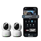 Qubo Smart 360° 3MP [2K] Wi-Fi Security Camera [Pack of 2] | Indoor CCTV Cam for Home | AI Person Detection | Automatic Alarm | App Alerts | NightPulse Vision | SD & Cloud Storage | Made in India