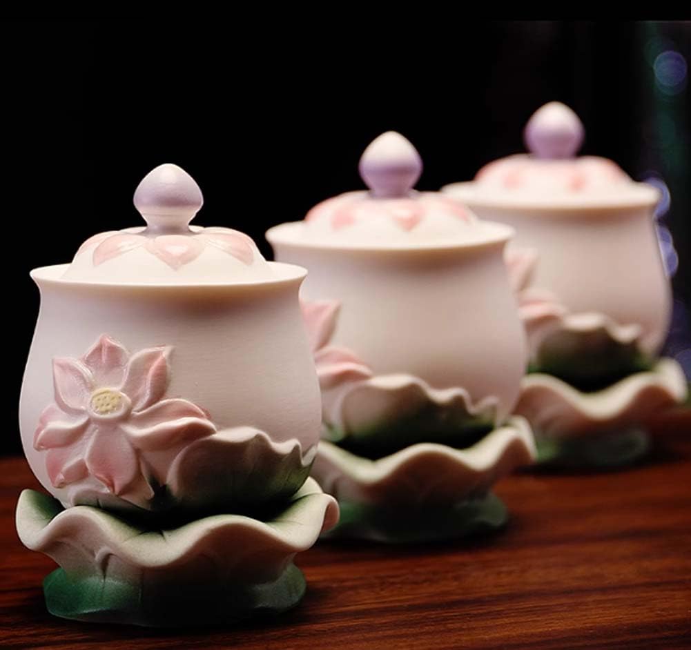 PEWRESLORS 1 PCS Ceramics Altar Cup, Buddha's Front Offering Glass?Holy Water Offering Cup, Tibetan Buddhist Worship Cup - Buddhist Supplies A15 - Medium Size