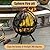 Panovue 35 Inch Wood Burning Fire Pit with BBQ Grill, Heavy Duty Fire Pits Ball for Outside with Spark Screen & Removable Ash Pan, Outdoor firepit & Fireplace for Bonfire in Garden, Yard