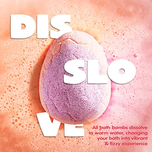 16 Packs Bath Bombs With Dinosaur Toys, Easter Fizzy Bubble Bath Bombs With Surprise Inside, Natural Essential Oil Spa Bath Fizzies Set, Boys Girls Kids Birthday Set Easter Basket Stuffers #TOP6