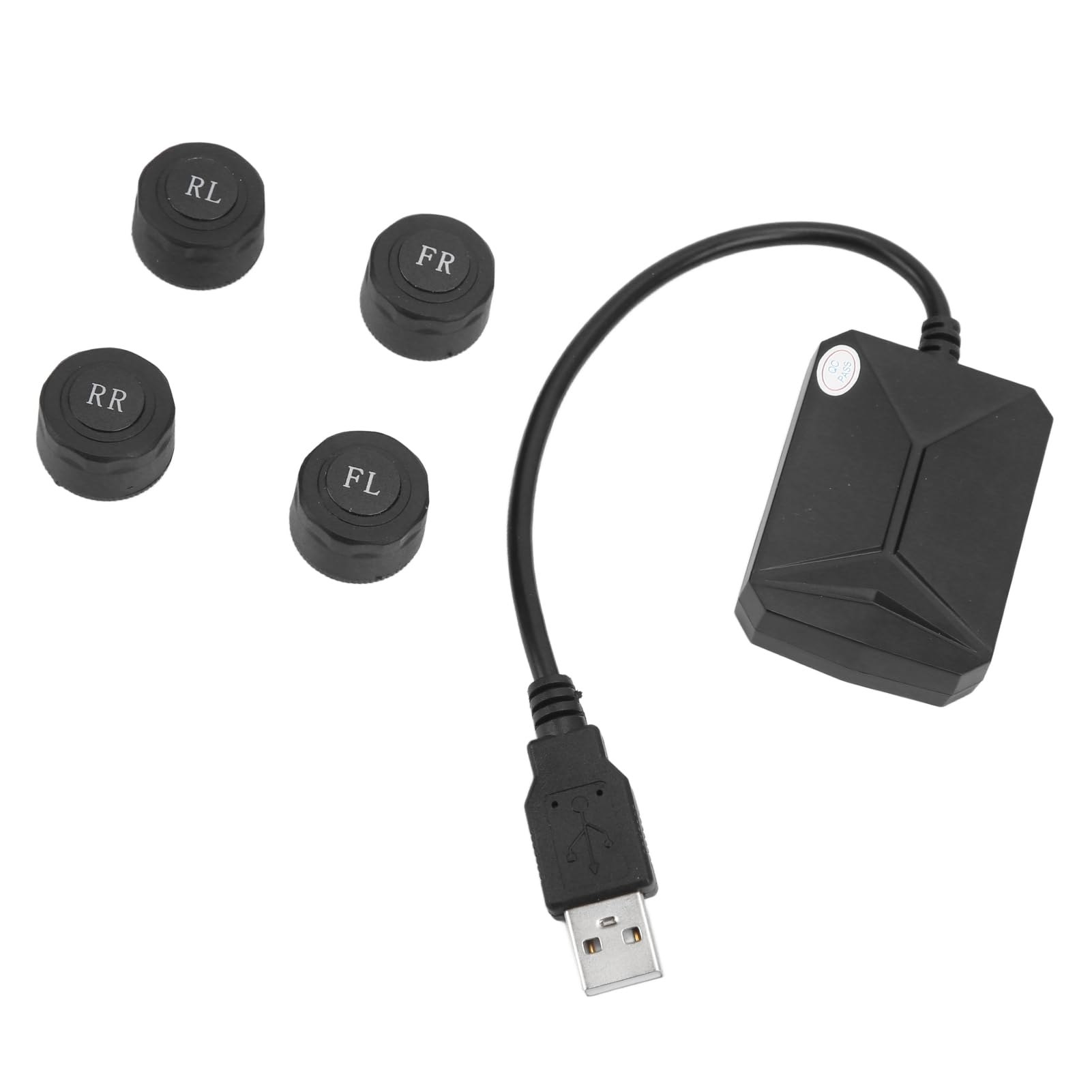 Uniwersalny System TPMS z 4 Czujnikami i Interfejsem USB, System Monitorowania Ciśnienia w Oponach Samochodowych do Gacji, Rts i Wykrywania