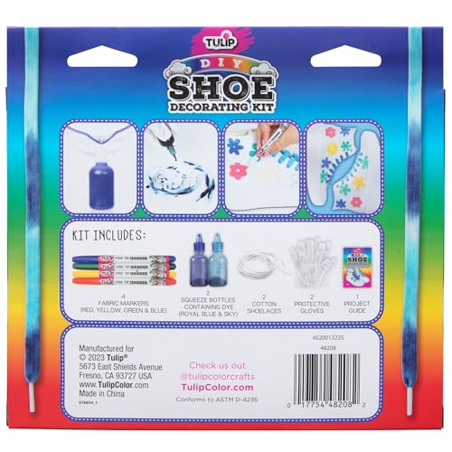 Tulip 48208 Shoe Decorating Kit, Fashion Kicks Made Easy, Includes Tie-Dye Bottles, Fabric Markers thumb #6