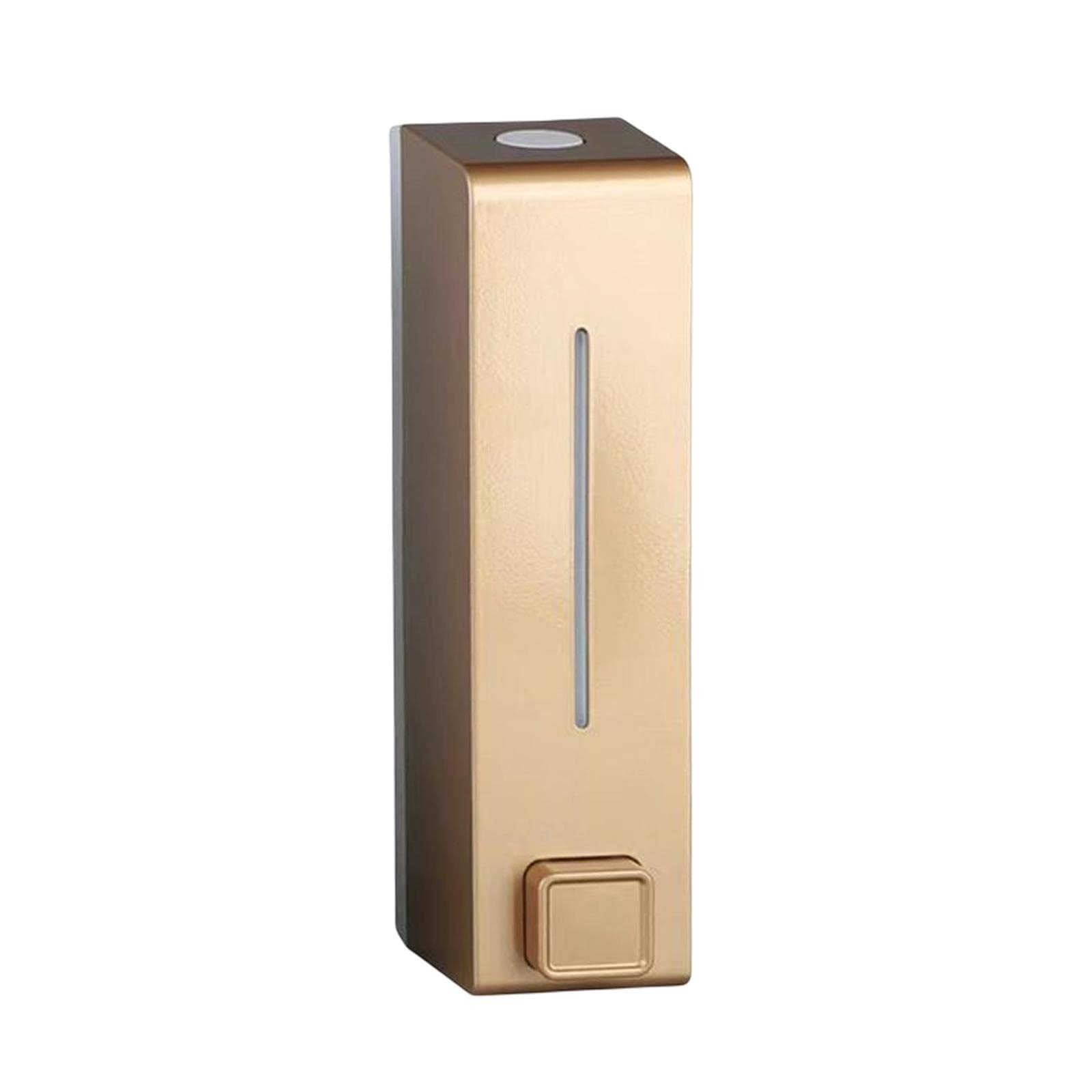 Dispensador de jabón de 600 ml, montado en la pared, baño, ducha, champú, hotel, dorado