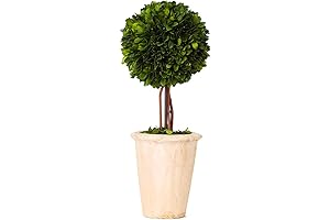 Evergreen Globe Tree Topiary: Lifelike Indoor Plant for Home Décor