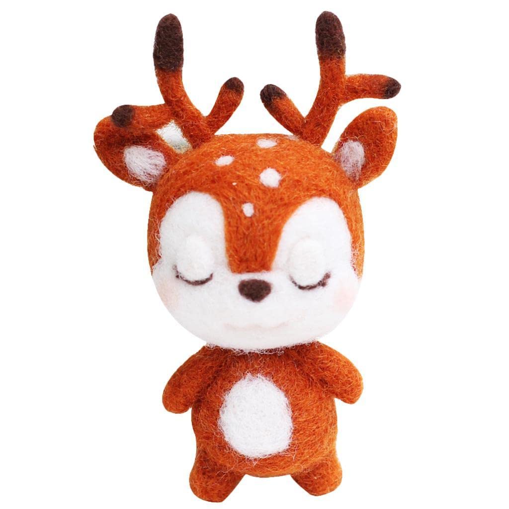 Lyla Animal Wool Felting Craft Needle Felt Animal Kit Sika Deer Toy Doll Making