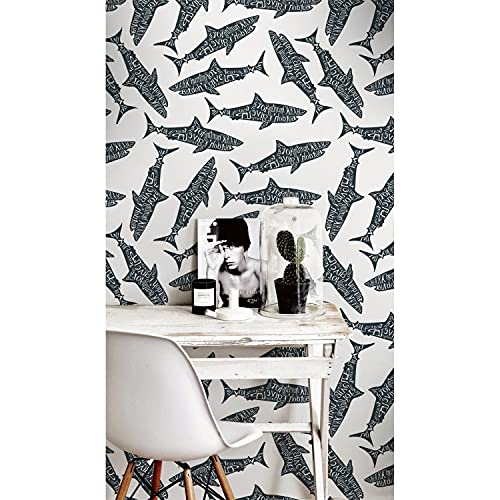 Papier peint requins impression latex Muralo deco meuble chambre lavable - 2