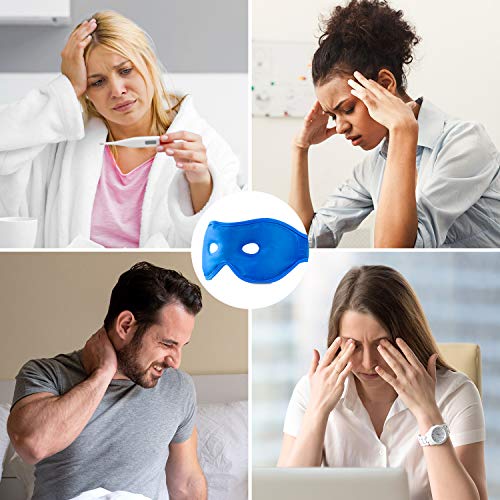 Umisleep Augenmaske Kühlend & Wärmend Kompresse, Kühlmaske Gel Augen Kühlpads Kühlpack Kühlakku für Migräne, Augenringe, Kopfschmerzen,trockene augen,Geschwollene,Wiederverwendbare Schlafmaske Kühlend - Image 8