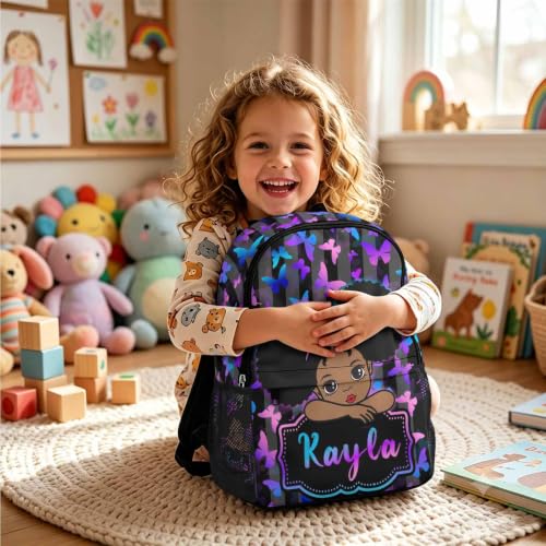 Image of Custom Girls Backpack Personalized Backpacks for Kids Back to School Set