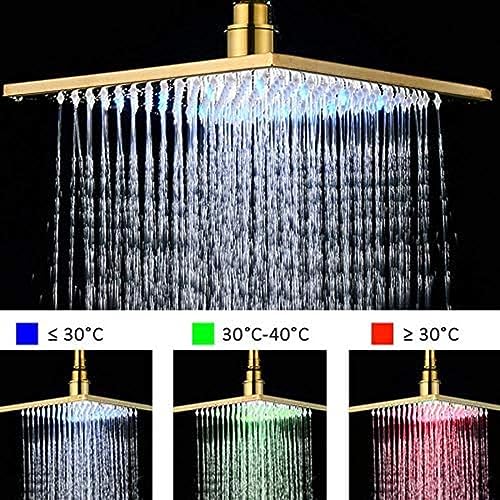 Ensemble de robinets de douche dissimulés doré avec bec de baignoire