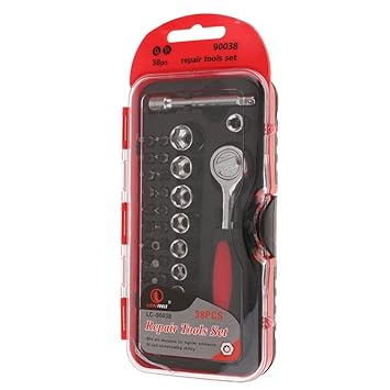 IVELECT 38-piece Brand-new Ratchet Wrench Screwdriver Set with Bits Professional Household Repair Toolkit