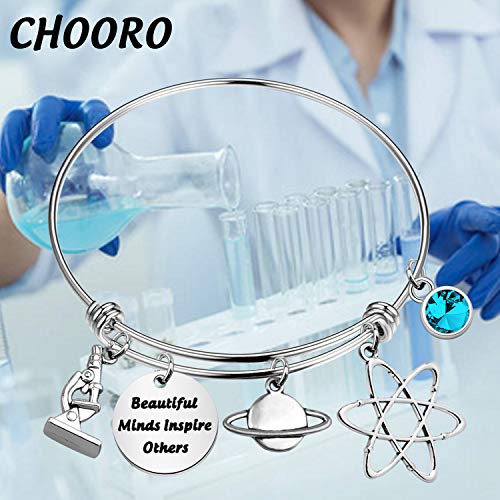 CHOORO Science Teacher Gift Beautiful Minds Inspire Others Bracelet STEM Teacher Gift Science Teacher Bracelet3