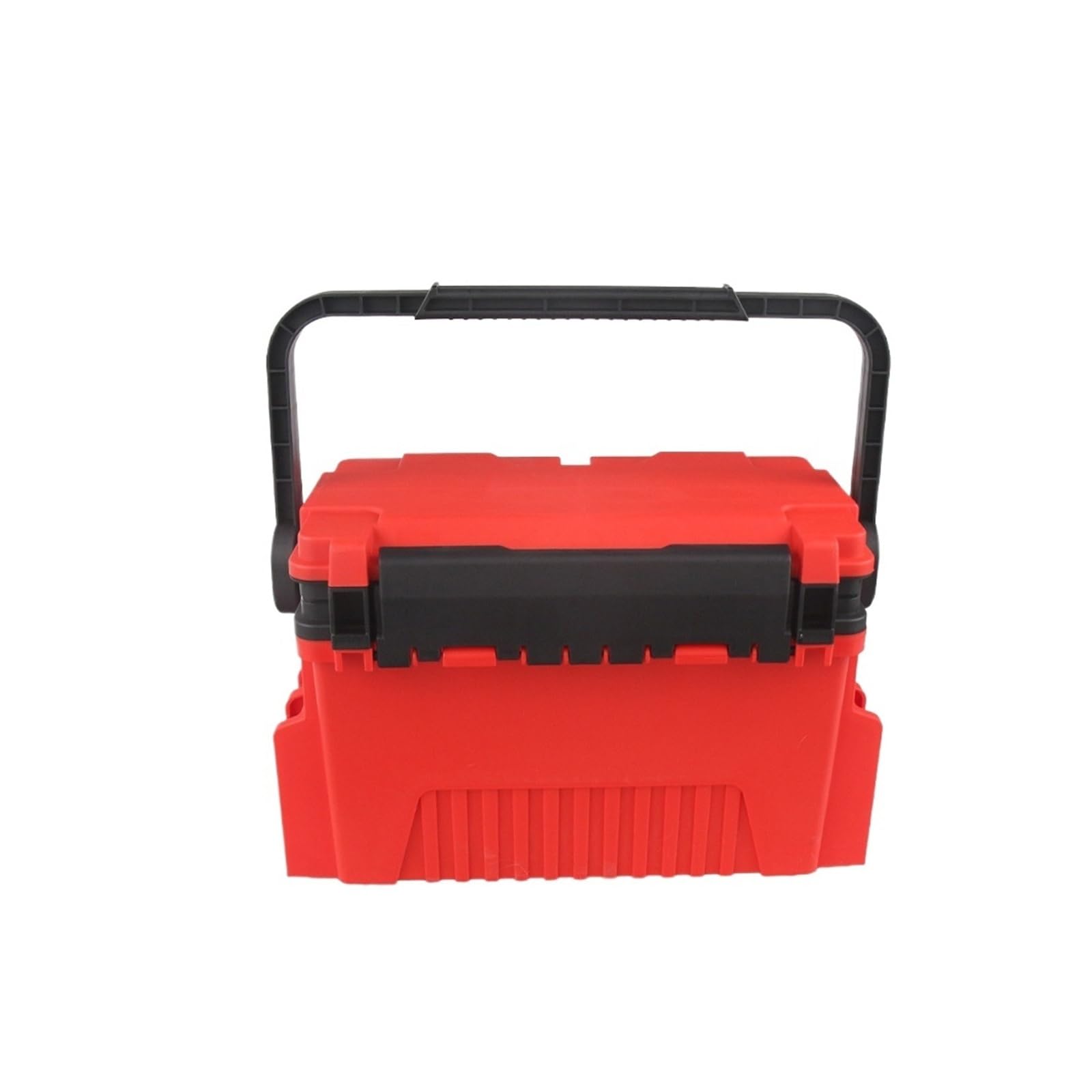 Large Multifunctional Fishing Tackle Box Thickened Storage Organizer(RED S)