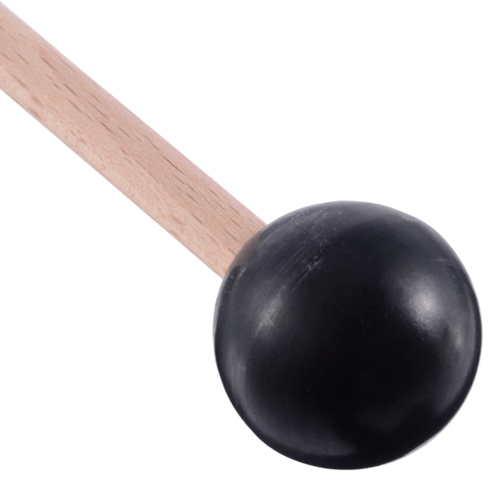 10 Pezzi Testa In Gomma Morbida Bastoni Manico In Legno Campana Mails per Glockenspiel Xilofono Campana Nero