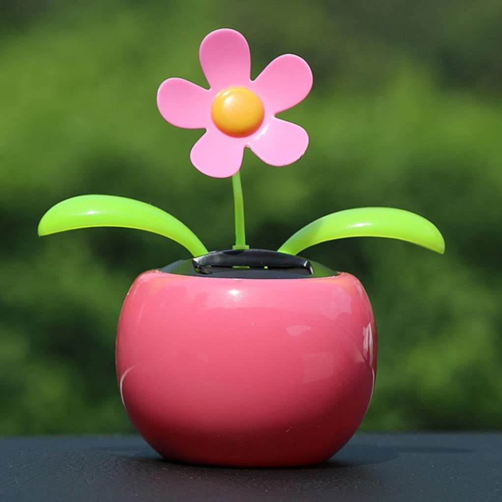 Fiore Danzante Solare, Simpatico Fiore Danzante a energia Solare, Giocattoli di plastica, Figurine 4x4, 5 per la Decorazione dell'auto, della casa e dell'ufficio, Alimentato a Fiori