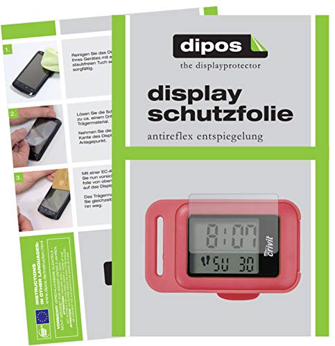 dipos I 2X Protector de Pantalla Mate Compatible con CRIVIT Schrittzähler pelicula Protectora