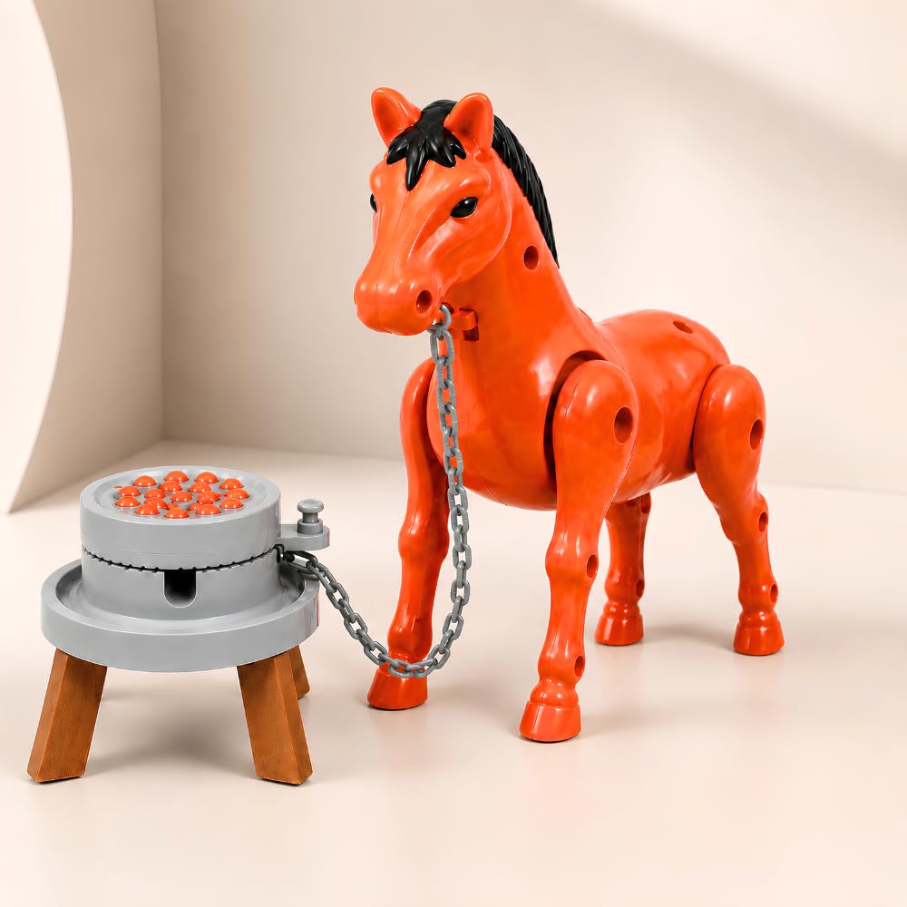 Walking Chain Horse Toy for Kids | Battery Powered Interactive Horse Figure Playset with Rotating Chain Action | DIY Assembly Fun Educational Toy for Boys & Girls Age 3+-image-14