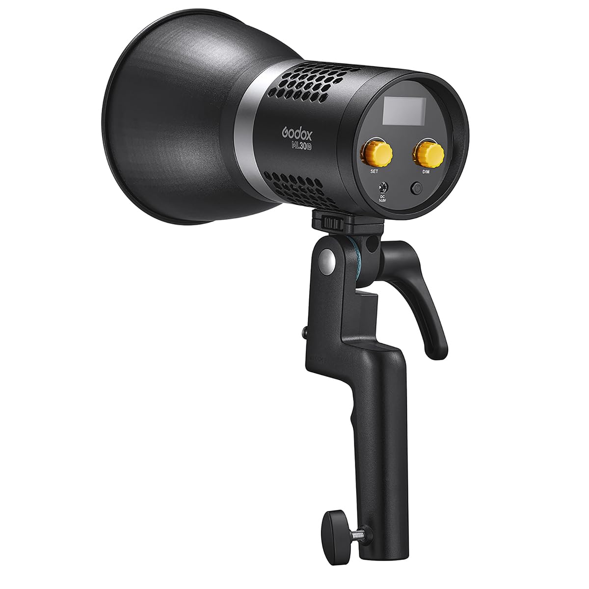 Godox ML30BI 40 W Lumière LED Mode Silencieux przenośna regulacja jasności w ładowaniu litowo-jonowym Avec Power Secteur Externer LED+2 baterie w licie NP970 (prosta lampa ML30BI)