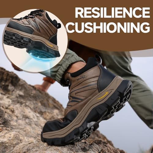 Image of Steel Toe Work Shoes for Men, Lightweight Safety Shoes with Puncture Resistant Midsole, Comfortable Protective Work Shoes for Warehouse Factory Light Construction