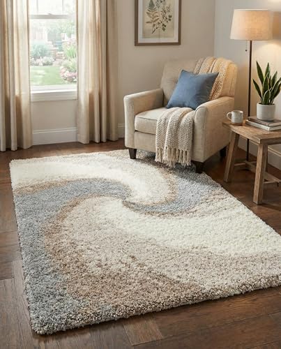 Tapete soft touch shag 124.5x185.4 cm Caqui