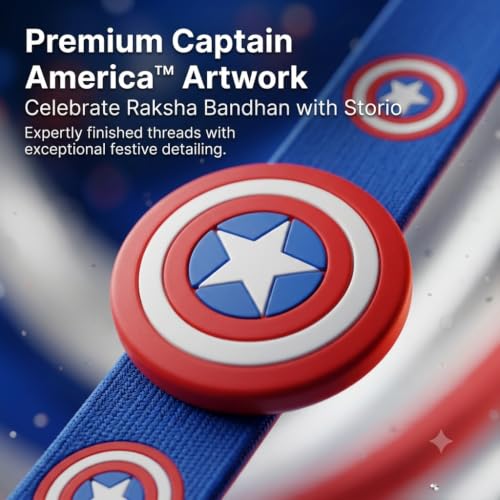 Image of Marvel Captain America Slap Band Rakhi and Friendship Band Pack of 10 | Return Gift for Boys | Raksha Bandhan and Birthday Party Favour
