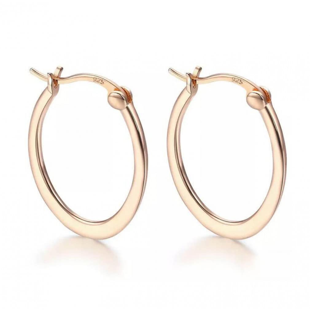 Pendientes de aro ovalados de Color Rosa para Mujer, Regalo de cumpleaños Diario Household faucets