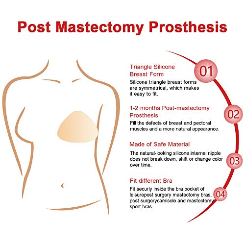 Onefeng Triangle Silicone Breast Form Mastectomy Prosthesis Concave Bra Enhancer Inserts (1 Piece) #TOP2