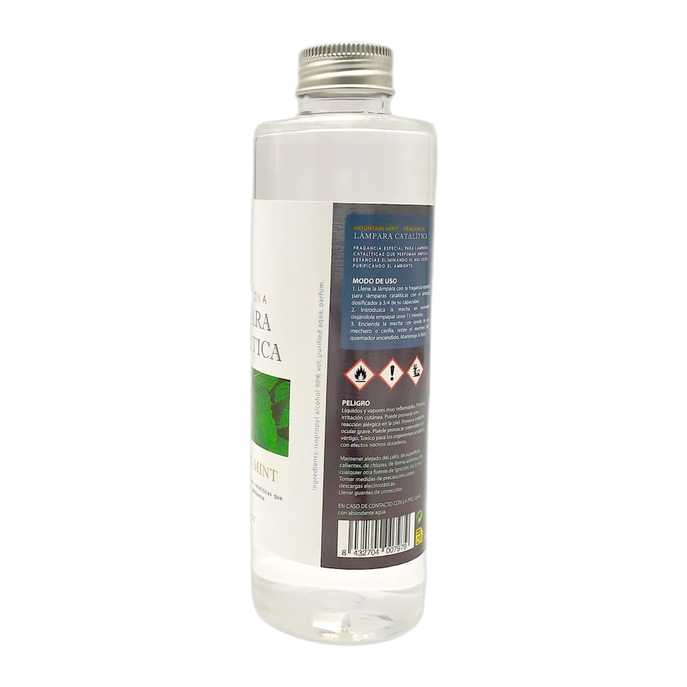 Pack Ahorro Lámpara Catalítica Drops Orange + Fragancia Aroma Mountain Mint 500ml. Elimina Malos olores e impurezas, perfuma y Limpia.