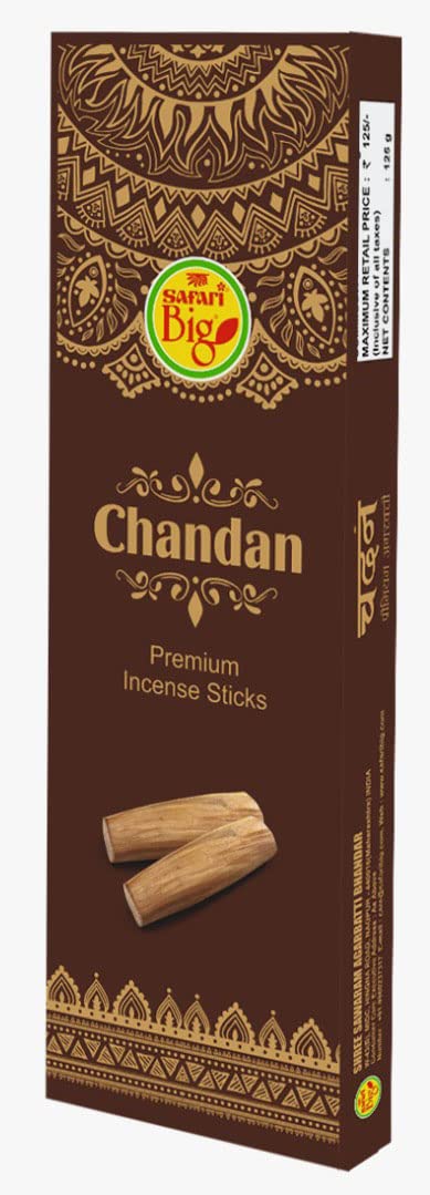 Chandan Premium Agarbatti 125g Premium Incense (Pack of 4)
