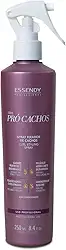 Spray Fixador de Cachos Pró-Cachos Essendy 250ML - Definição Duradoura, Controle do Frizz, Fórmula Vegana e Leve