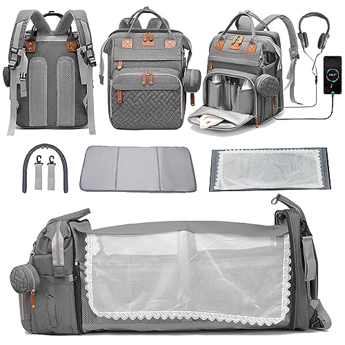 Image of Baby Backpack Diaper Bag with Changing Station, USB Port & Large Size - Perfect for Boys & Girls