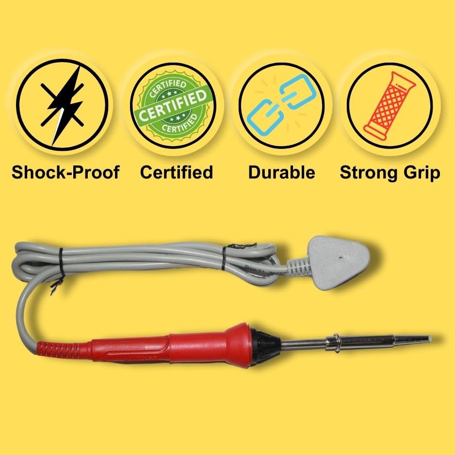 Image of Vtronix 35Watt Round Soldering Iron for Precision Electronics Work | Soldering Machine for Home, Industrial & Electronics Workshop Reparing with Fast Heating & Heat Resistant Handle (35W Round)