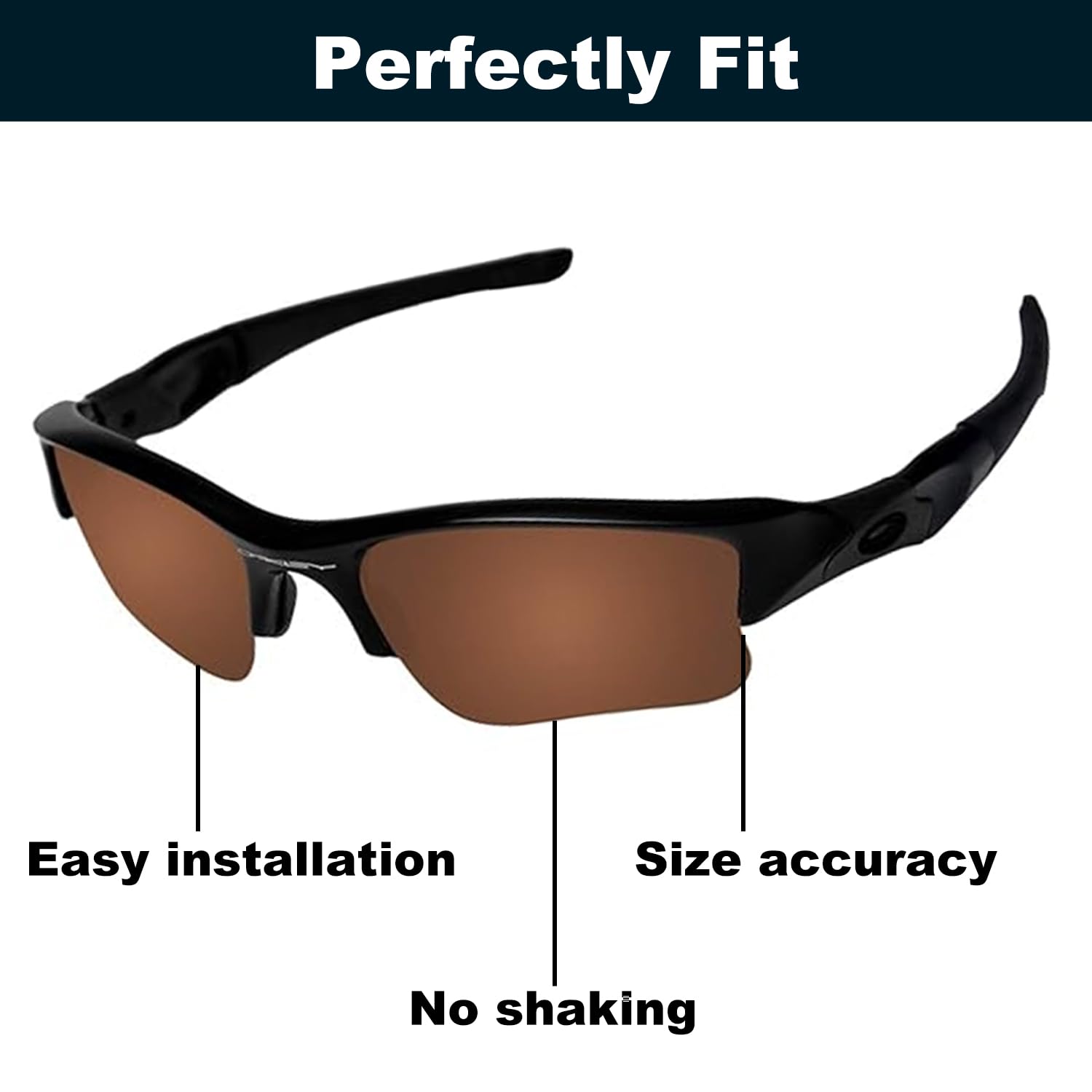 Fiskr Anti-Saltwater polarizadas Lentes de Repuesto para Oakley Flak Jacket XLJ (3 par Pack