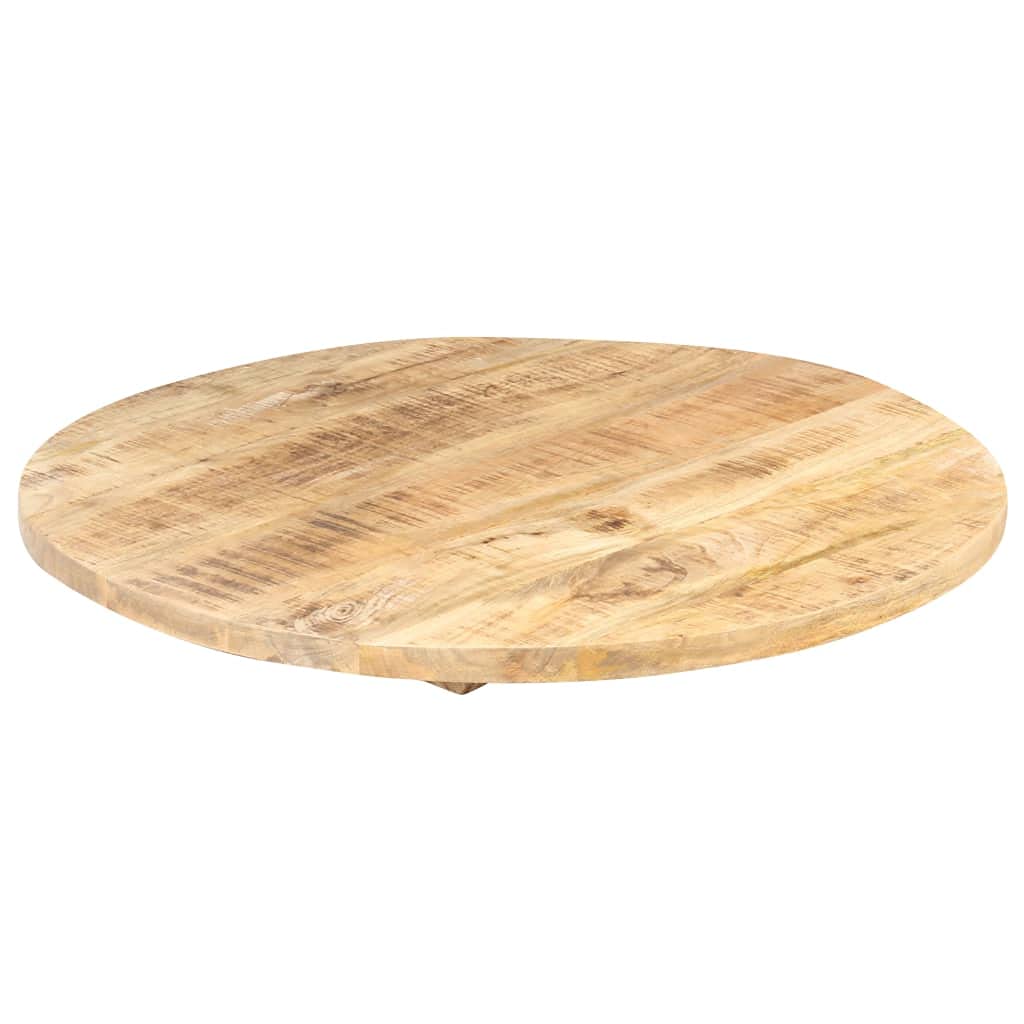 vidaXL Superficie de Mesa Redonda Tablero Comedor Repuesto Salón Sala de Estar Oficina Mueble Encimera 25-27 mm 60cm Madera Maciza de Mango