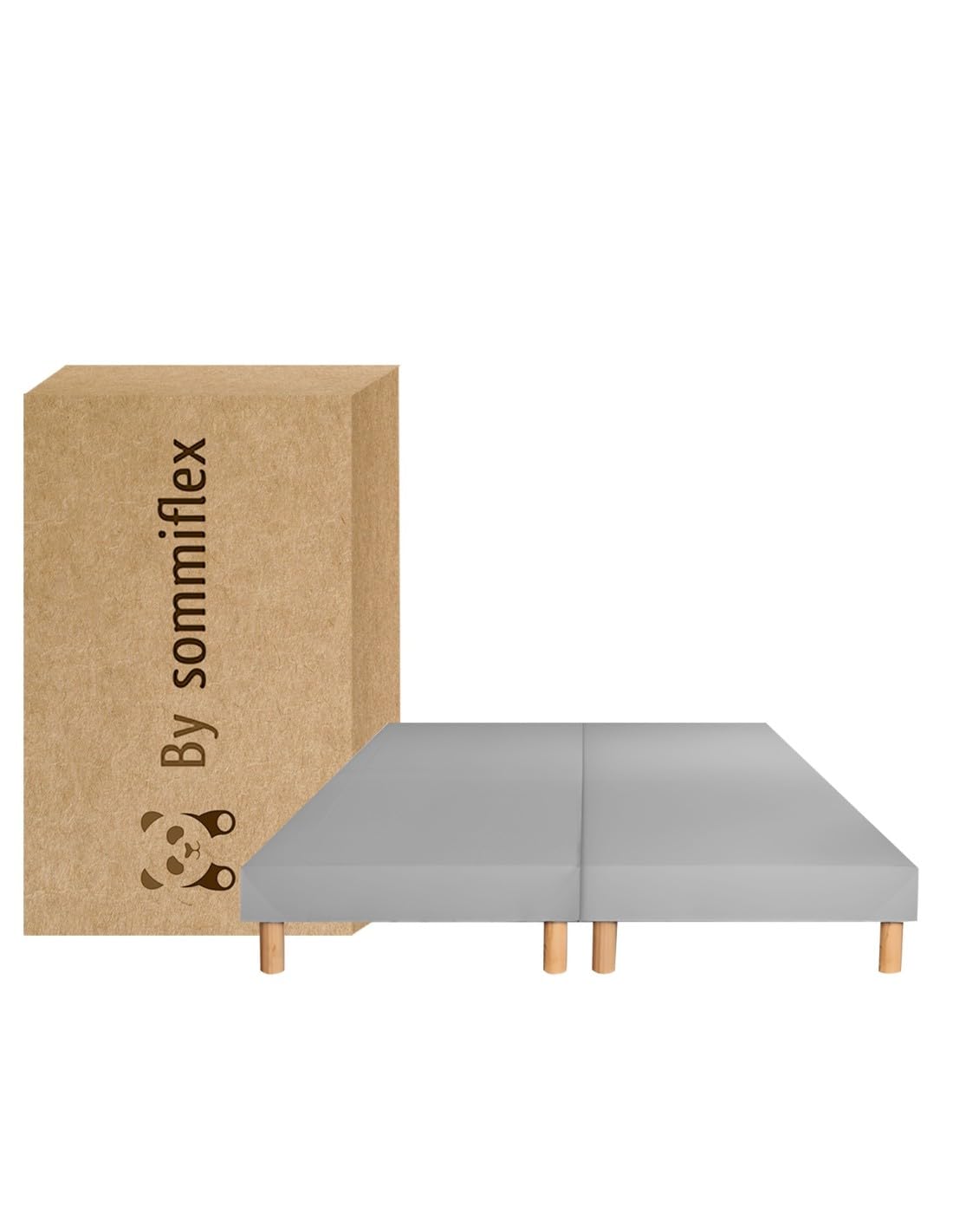 by sommiflex SOMMIER TAPISSIER Gris 90x200x2 cm (180x200) | Fabrication FRANÇ