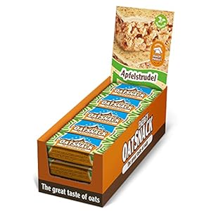 Best Body Nutrition Davina Energy OatSnack Riegel – Apfelstrudel – Haferflocken Kohlenhydrat Riegel, von Hand gemacht, 15 x 65 g Riegel/Box (975 g)