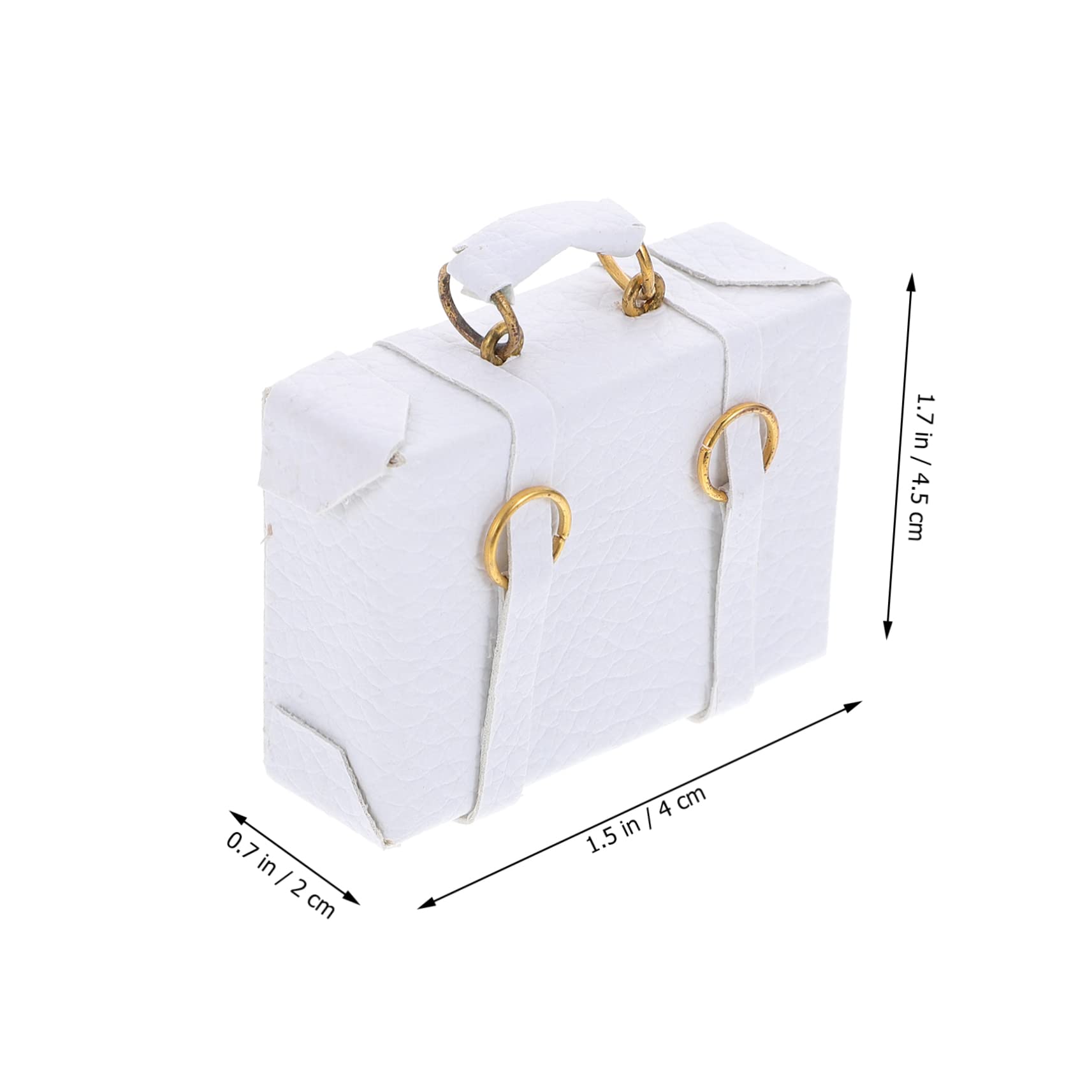 WEKAMOS Lot De 2 Mini Valises Vintage Pour Maison De Poupée – Décoration Réaliste 1:12 En PU Bois