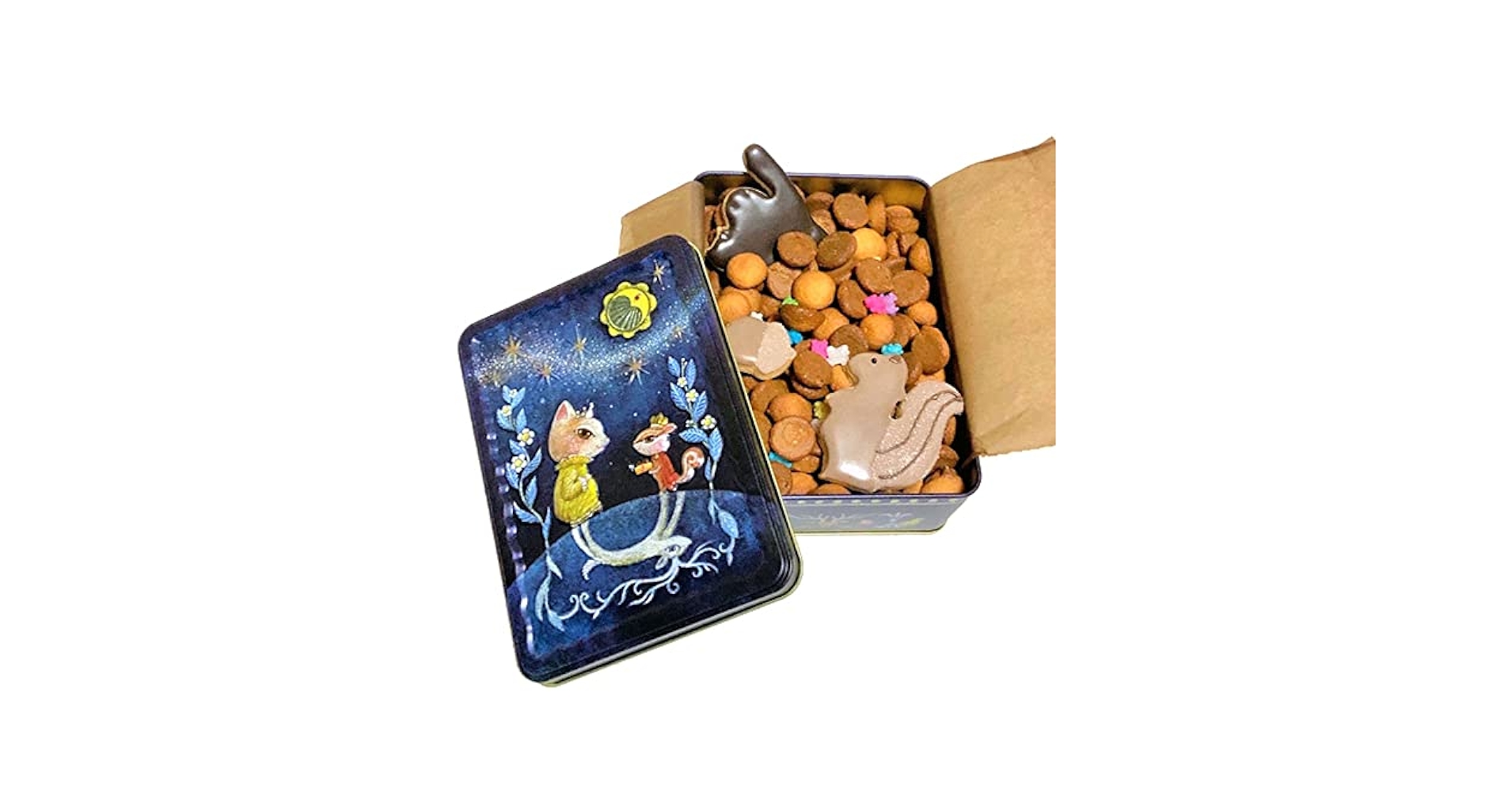 アイシングクッキー　あん Amazon.co.jp: アンファン リスと猫缶 160g×1缶 Enfant クッキー