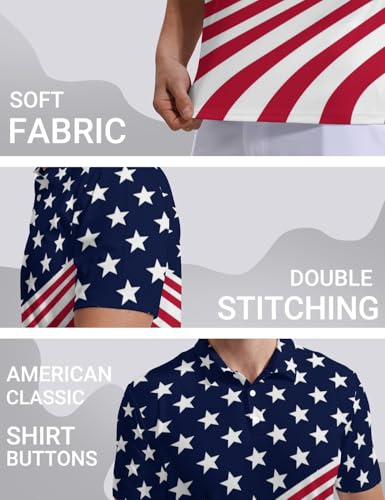 Golf Shirts for Men Quick Dry Funny Golf Polo Shirts Short Sleeve Moisture Wicking Polo Shirts for Men3