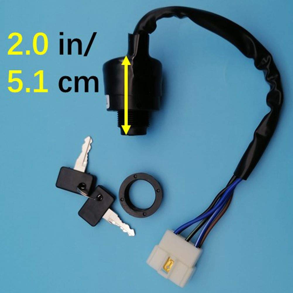 Ignition Key Switch Compatible with Kawasaki Mule 600 610 4000 4010 KAF400 KAF400A KAF400C KAF400D KAF400E KAF400G KAF620 KAF950G KAF950H KAF950F KAF620R KAF620S KAF620V Z518