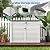 WillowLume 31 Cu.Ft Outdoor Storage, Lockable Vertical Resin Outdoor Storage Cabinet with Floor, All-Weather Waterproof Shed for Garden, Backyard, Pool (31 cu ft)